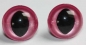 Preview: 1 Paar Katzenaugen Drachenaugen Sicherheitsaugen hell pink metallic