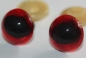 Preview: 1 Paar Katzenaugen Drachenaugen Sicherheitsaugen zinnoberrot transparent