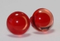 Preview: 1 Paar Sicherheitsaugen rote Pupille Iris transparent durchgefärbt rosa
