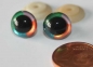 Preview: 1 Paar Sicherheitsaugen Exclusiv 4-farbig Rainbow met.