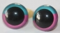 Preview: 1 Paar Sicherheitsaugen Exclusiv Schlafaugen seeblau pink