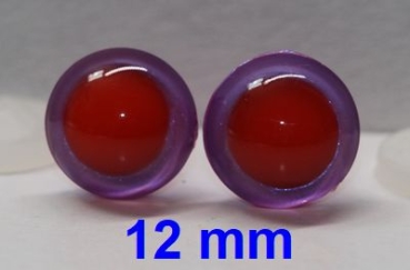 1 Paar Sicherheitsaugen rote Pupille Iris Lilacpurple metallic