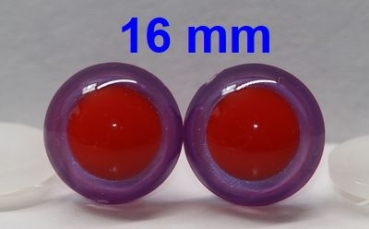 1 Paar Sicherheitsaugen rote Pupille Iris Lilacpurple metallic