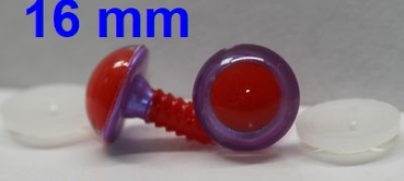 1 Paar Sicherheitsaugen rote Pupille Iris Lilacpurple metallic