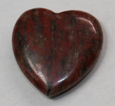 1 Herz Naturstein roter Jaspis ca. 20 mm x 20 mm x 6 mm