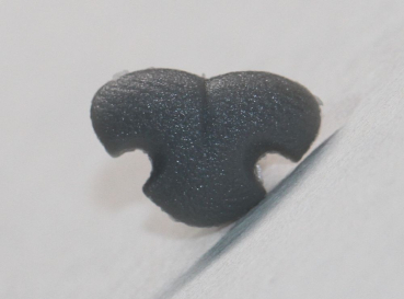 Sicherheitsnase 12 mm x 8 mm Katze hart grau mit Sicherheitsscheibe