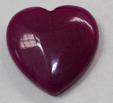 1 Herz Naturstein Rubin ca. 20 mm x 20 mm x 6 mm