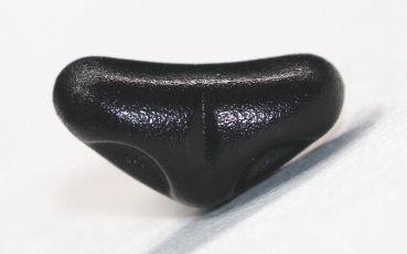 Sicherheitsnase 15 mm x 7 mm Katze hart schwarz mit Sicherheitsscheibe