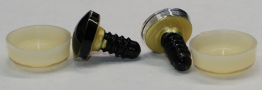 1 Paar Sicherheitsaugen trapezoid gold metallic 16 mm Katze Drache