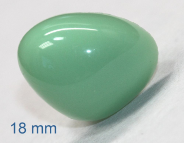 Sicherheitsnase dreieckig hart hellgrün mit Sicherheitsscheibe 18 mm