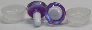 1 Paar Sicherheitsaugen trapezoid pink blau Prisma Color 18 mm weiße Pupille