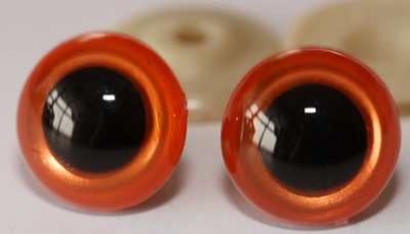 1 Paar Sicherheitsaugen orange metallic