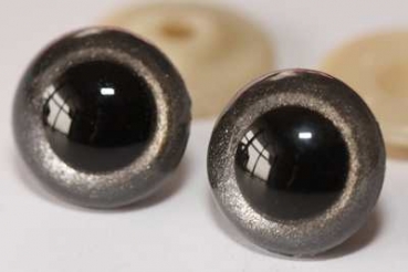 1 Paar Sicherheitsaugen edelstahl metallic
