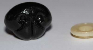 Herznase Sicherheitsnasen herzförmig 18mm schwarz für Amigurumi 