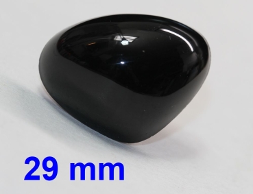 Preview: Sicherheitsnase dreieckig hart schwarz glänzend mit Sicherheitsscheibe