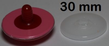 1 Paar Sicherheitsaugen rosa mit roter Pupille