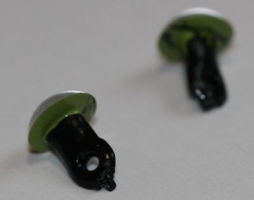1 Paar 5 mm Kunststoffaugen Katze grün zum Annähen