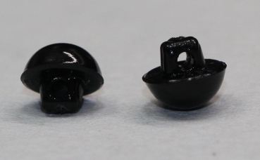 1 Paar 5 mm Kunststoffaugen schwarz rund zum Annähen