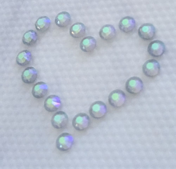 Preview: Swarovski-Bügelapplikation Herz mini Parad. Shine