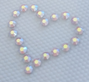 Preview: Swarovski-Bügelapplikation Herz mini Sun AB