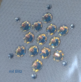 Preview: Swarovski-Bügelapplikation Stern Pastell changierend