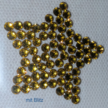 Preview: Swarovski-Bügelapplikation Stern gefüllt gelb