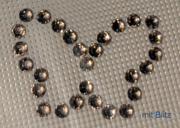 Preview: Swarovski-Bügelapplikation Schmetterling hellbeige