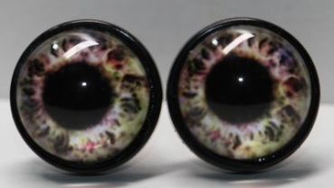1 Paar 14 mm Sicherheitsaugen Kunststoff mit Glas pastell rose