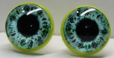 1 Paar 22 mm Sicherheitsaugen Kunststoff mit Glas pastell mint