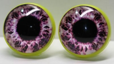 1 Paar 22 mm Sicherheitsaugen Kunststoff mit Glas pastell pink