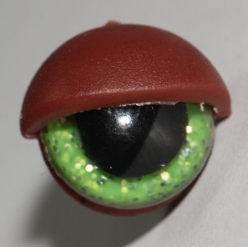 1 Paar Augenlider Schlaf rotbraun (passend für 10 mm Sicherheitsaugen)
