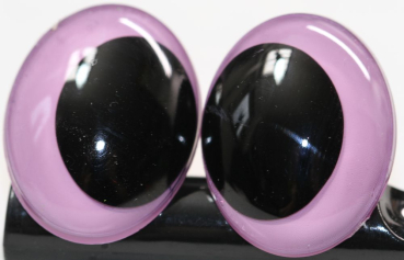 1 Paar Sicherheitsaugen oval 23,5 mm x 18,5 mm lila Schielaugen