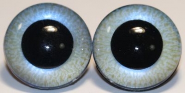 1 Paar Sicherheitsaugen mittelgroße runde Pupillen blaugrau schimmernd verschiedenfarbige Iris