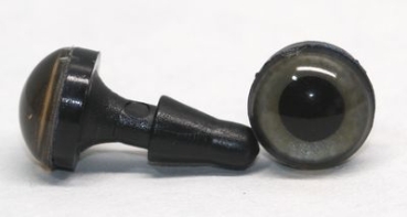 1 Paar Sicherheitsaugen 10 mm mittelgroße runde Pupillen grünblau schimmernd verschiedenfarbige Iris