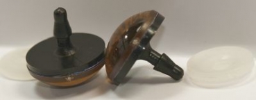 1 Paar Sicherheitsaugen 24 mm mittelgroße runde Pupillen aubergine schimmernd verschiedenfarbige Iris