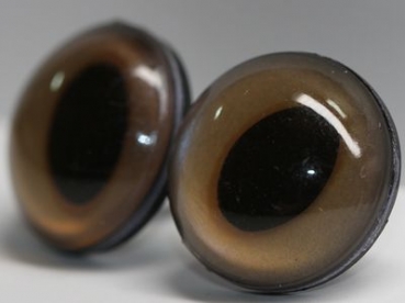 1 Paar Sicherheitsaugen 22 mm ovale Pupillen aubergine schimmernd verschiedenfarbige Iris