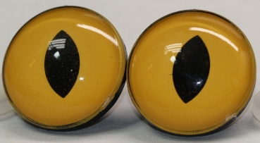 1 Paar Sicherheitsaugen 30 mm ocker Katze Drache