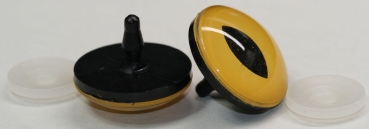 1 Paar Sicherheitsaugen 30 mm ocker Katze Drache
