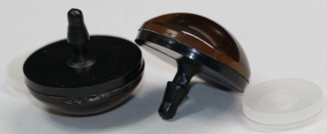1 Paar Sicherheitsaugen 30 mm hellbraun schimmernd Katze Drache