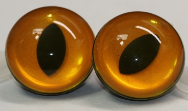 1 Paar Sicherheitsaugen 30 mm kupfergold schimmernd Katze Drache