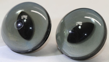 1 Paar Sicherheitsaugen 30 mm graugrün schimmernd Katze Drache
