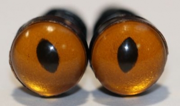1 Paar Sicherheitsaugen 8 mm kupfer metallic Katze Drache