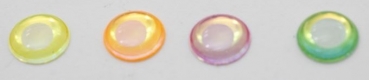 1 Paar Augen schimmernd Kunststoff selbstklebend gelb 5 mm