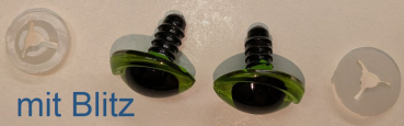 Preview: Sicherheitsaugen spitz zulaufend lindgrün 16 mm x 21 mm 2