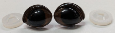 Preview: Sicherheitsaugen spitz zulaufend braun 16 mm x 21 mm 3