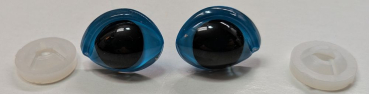 Preview: Sicherheitsaugen spitz zulaufend hellblau 16 mm x 21 mm 3