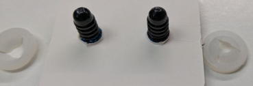 Preview: Sicherheitsaugen Glitter blau mit Wimpern 16 mm x 21 mm 2