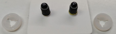 Preview: Sicherheitsaugen Gelb metallic mit Wimpern 16 mm x 21 mm 2
