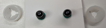 Preview: Sicherheitsaugen Saftgrün mit Wimpern 16 mm x 21 mm 2