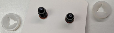 Preview: Sicherheitsaugen Zimt metallic mit Wimpern 16 mm x 21 mm 2